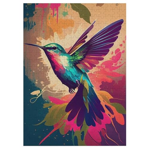 HummingVogel Puzzles 300 Teile Erwachsener Kniffel Spaß Für Die Ganze Familie, Holzpuzzle Kinder Erwachsene, Impossible Puzzle Schwer 42×30cm von DCCCY