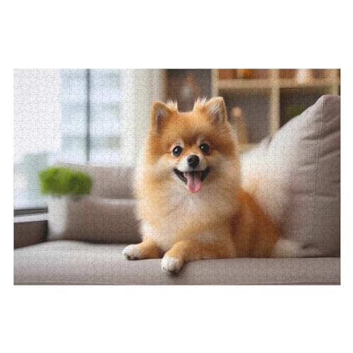 Hund Puzzles 1000 Teile Erwachsener Kniffel Spaß Für Die Ganze Familie, Holzpuzzle Kinder Erwachsene, Impossible Puzzle Schwer （75×50cm） von DCCCY