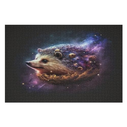 Igel Puzzles 1000 Teile Erwachsener Kniffel Spaß Für Die Ganze Familie, Holzpuzzle Kinder Erwachsene, Impossible Puzzle Schwer （75×50cm） von DCCCY