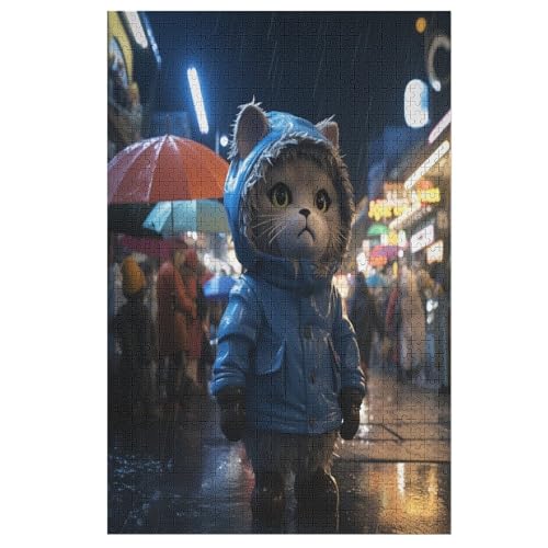 Katze Holzpuzzle 1000 Teile Klassische Puzzles Erwachsene Kinder Puzzle DIY Kit Holzspielzeug Einzigartiges Geschenk 78×53cm Katze Holzpuzzle 1000 Teile Klassische Puzzles Erwachsene Kinder Puzzle DIY Kit Holzspielzeug Einzigartiges Geschenk 78×53cm von DCCCY