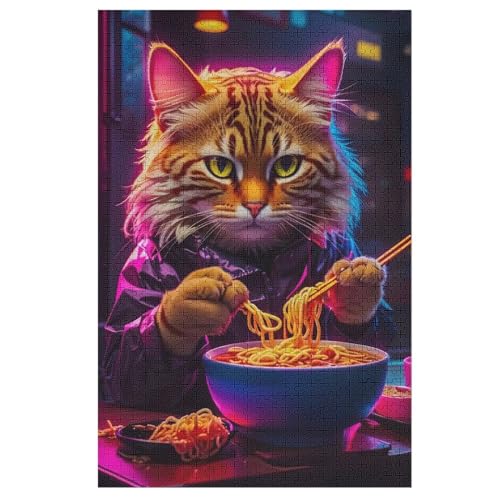 Katze Holzpuzzle 1000 Teile Klassische Puzzles Erwachsene Kinder Puzzle DIY Kit Holzspielzeug Einzigartiges Geschenk 78×53cm Katze Holzpuzzle 1000 Teile Klassische Puzzles Erwachsene Kinder Puzzle DIY Kit Holzspielzeug Einzigartiges Geschenk 78×53cm von DCCCY