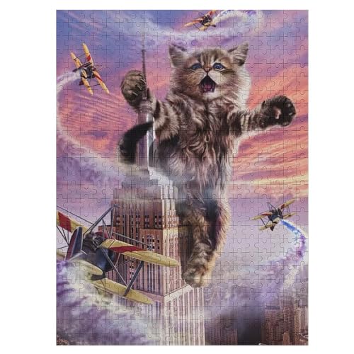 Katze Holzpuzzle 500 Teile Klassische Puzzles Erwachsene Kinder Puzzle DIY Kit Holzspielzeug Einzigartiges Geschenk 55×41cm Katze Holzpuzzle 500 Teile Klassische Puzzles Erwachsene Kinder Puzzle DIY Kit Holzspielzeug Einzigartiges Geschenk 55×41cm von DCCCY