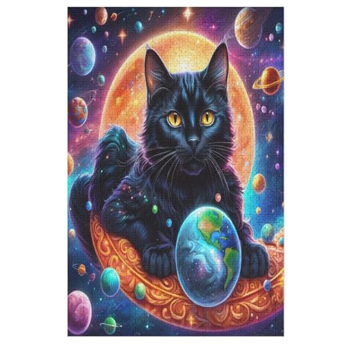 Katze-Puzzlespiel Aus Holz, 1000 Puzzleteile, Puzzle Für Teenager Und Erwachsene, Kreatives Spielzeug, Puzzles, 78×53cm von DCCCY