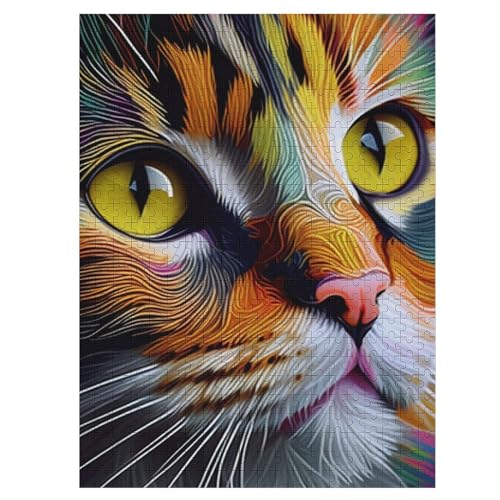 Katze-Puzzlespiel Aus Holz, 500 Puzzleteile, Kreatives Puzzle Für Teenager Und Erwachsene, Kreatives Spielzeug, Puzzles, 55×41cm Katze-Puzzlespiel Aus Holz, 500 Puzzleteile, Kreatives Puzzle Für Teenager Und Erwachsene, Kreatives Spielzeug, Puzzles, 55×41cm von DCCCY
