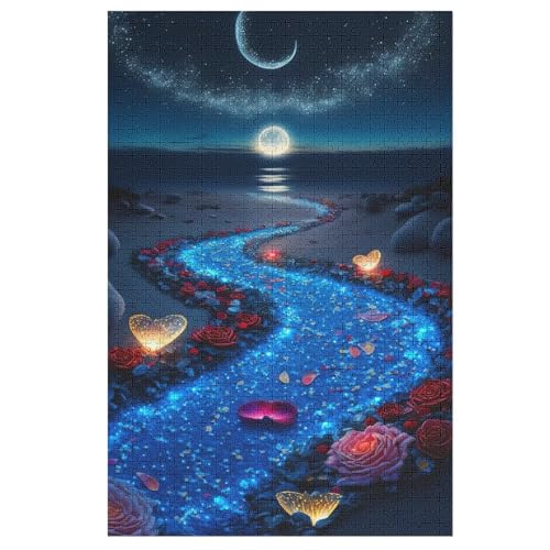 Landschaft Holzpuzzle 1000 Teile, Knobelspiele Für Erwachsene, Teenager, Puzzles Unmögliche - Kinder Puzzle Zimmer Deko 78×53cm von DCCCY