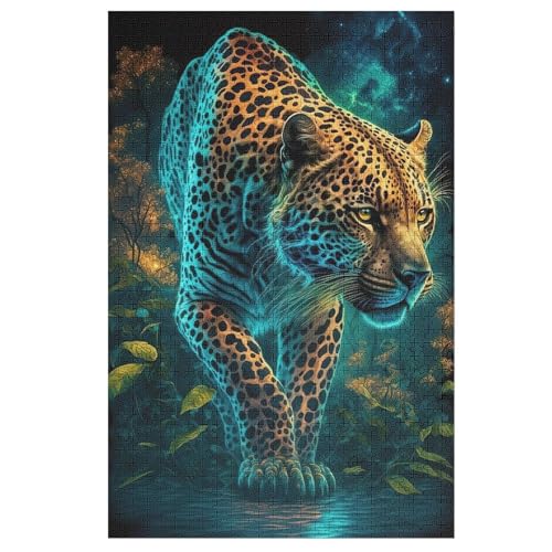 Leopard Holzpuzzle 1000 Teile Klassische Puzzles Erwachsene Kinder Puzzle DIY Kit Holzspielzeug Einzigartiges Geschenk 78×53cm Leopard Holzpuzzle 1000 Teile Klassische Puzzles Erwachsene Kinder Puzzle DIY Kit Holzspielzeug Einzigartiges Geschenk 78×53cm von DCCCY