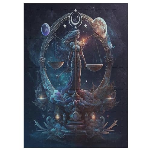Libra Puzzle Für Erwachsene 300 Teile Premium Recyceltes Brett Zum Lernen, Lernspielzeug, Familienspiele Kinder Holzpuzzle 42×30cm von DCCCY