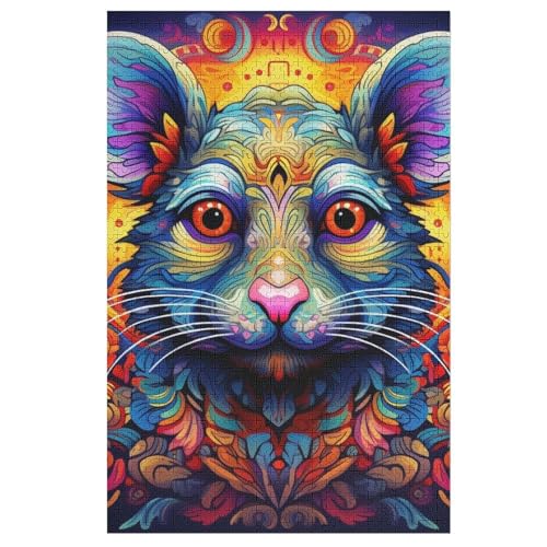 Maus -Puzzle, 1000 Teile,Holzpuzzle Für Erwachsene Kinder, Lustiges Spielzeug, Denkspiel, Bildungsspiel, 78×53cm von DCCCY