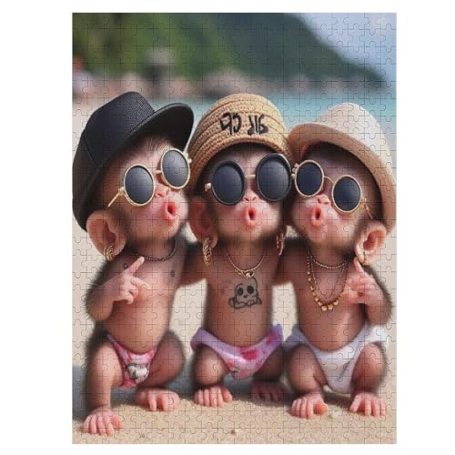 Monkey Holzpuzzle 500 Teile, Knobelspiele Für Erwachsene, Teenager, Puzzles Unmögliche - Kinder Puzzle Zimmer Deko 55×41cm Monkey Holzpuzzle 500 Teile, Knobelspiele Für Erwachsene, Teenager, Puzzles Unmögliche - Kinder Puzzle Zimmer Deko 55×41cm von DCCCY