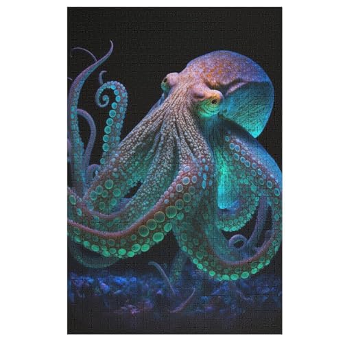 Oktopus Holzpuzzle 1000 Teile, Knobelspiele Für Erwachsene, Teenager, Puzzles Unmögliche - Kinder Puzzle Zimmer Deko 78×53cm Oktopus Holzpuzzle 1000 Teile, Knobelspiele Für Erwachsene, Teenager, Puzzles Unmögliche - Kinder Puzzle Zimmer Deko 78×53cm von DCCCY