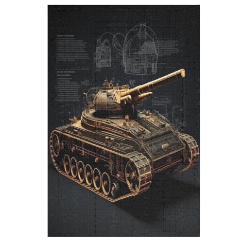 Panzer Puzzle Für Erwachsene,1000-teiliges Puzzles, Für Erwachsene Und Kinder,Holzpuzzle,Lernspielzeug, 78×53cm Panzer Puzzle Für Erwachsene,1000-teiliges Puzzles, Für Erwachsene Und Kinder,Holzpuzzle,Lernspielzeug, 78×53cm von DCCCY