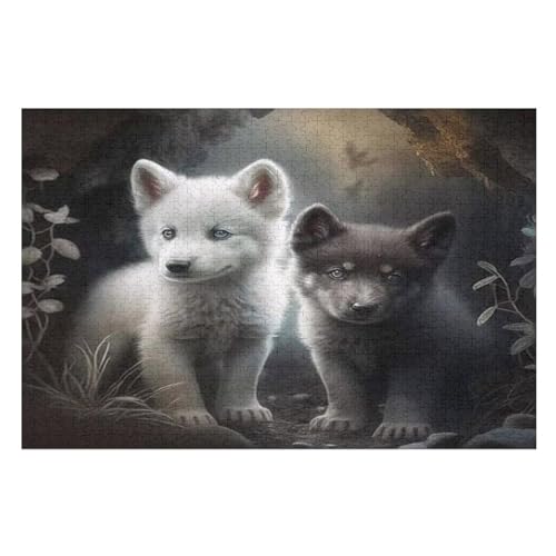 Pet Hund Puzzles Für Erwachsene, 1000-teiliges Holzpuzzle, Geeignet Für Kinder Ab 12 Jahren, Die Pädagogische Puzzle Lernen （75×50cm） von DCCCY