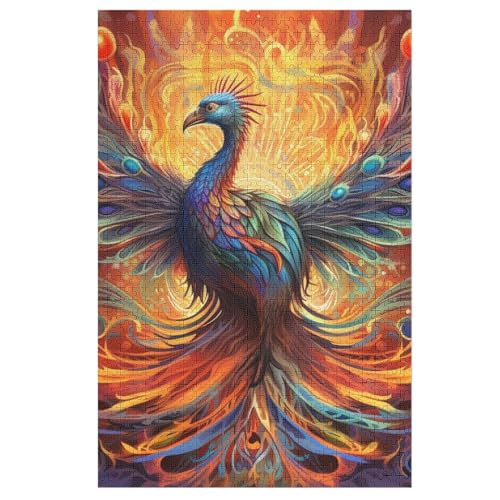 Pfau Holzpuzzle 1000 Teile Klassische Puzzles Erwachsene Kinder Puzzle DIY Kit Holzspielzeug Einzigartiges Geschenk 78×53cm Pfau Holzpuzzle 1000 Teile Klassische Puzzles Erwachsene Kinder Puzzle DIY Kit Holzspielzeug Einzigartiges Geschenk 78×53cm von DCCCY