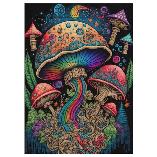 Pilz Holzpuzzle 300 Teile Klassische Puzzles Erwachsene Kinder Puzzle DIY Kit Holzspielzeug Einzigartiges Geschenk 42×30cm Pilz Holzpuzzle 300 Teile Klassische Puzzles Erwachsene Kinder Puzzle DIY Kit Holzspielzeug Einzigartiges Geschenk 42×30cm von DCCCY