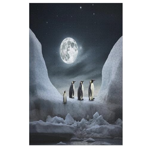 Pinguin -Puzzle, 1000 Teile,Holzpuzzle Für Erwachsene Kinder, Lustiges Spielzeug, Denkspiel, Bildungsspiel, 78×53cm von DCCCY