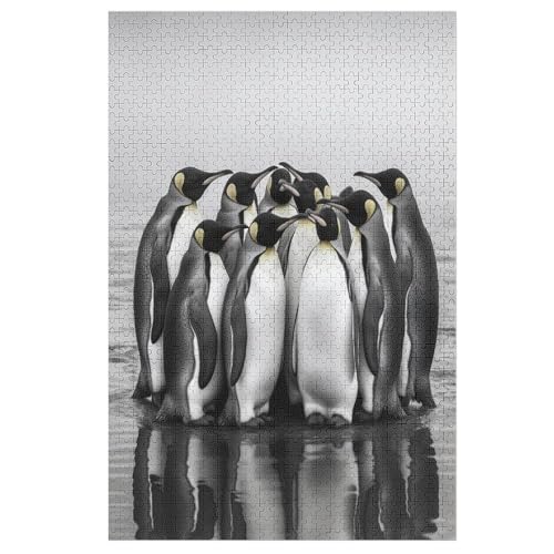 Pinguin-Puzzle Für Erwachsene, 1000 Teile, Holzpuzzle, Kinderpuzzle, Dekompressionsspiel, Spielzeugpuzzle 78×53cm von DCCCY