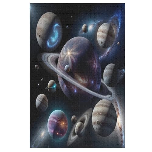 Planet -Puzzle, 1000 Teile,Holzpuzzle Für Erwachsene Kinder, Lustiges Spielzeug, Denkspiel, Bildungsspiel, 78×53cm von DCCCY