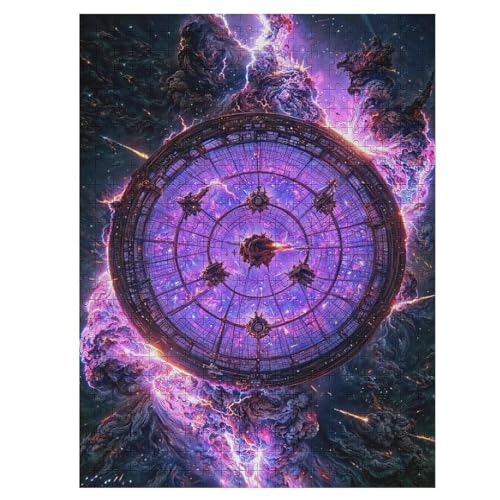 Purple Space Window -Puzzle, 500 Teile,Holzpuzzle Für Erwachsene Kinder, Lustiges Spielzeug, Denkspiel, Bildungsspiel, 55×41cm Purple Space Window -Puzzle, 500 Teile,Holzpuzzle Für Erwachsene Kinder, Lustiges Spielzeug, Denkspiel, Bildungsspiel, 55×41cm von DCCCY