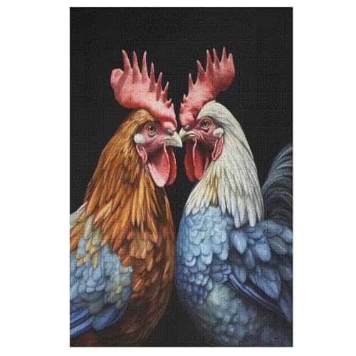 Puzzle 1000 Teile Hahn Holzpuzzle Für Erwachsene Lernspiel Herausforderungsspielzeug The Puzzles Für Erwachsene Kinder 78×53cm von DCCCY