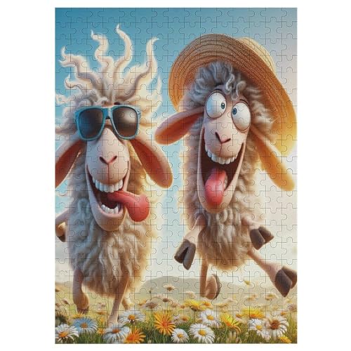 Puzzle Alpaca, 300 Puzzleteile Für Kinder, Holzpuzzles, Geeignet Für Erwachsene Lernspiel, 42×30cm von DCCCY