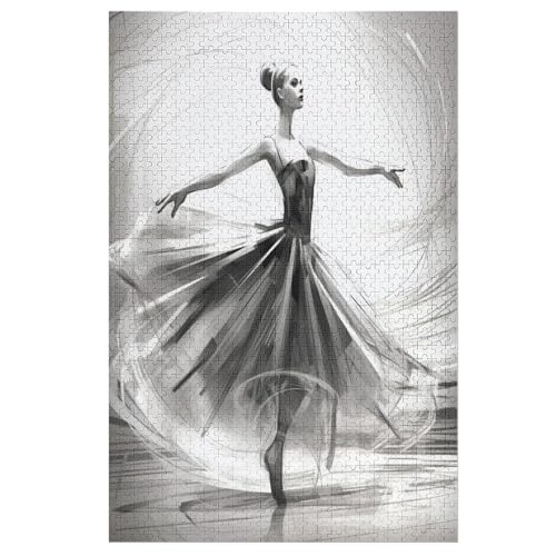 Puzzle Ballett, 1000 Puzzleteile Für Kinder, Holzpuzzles, Geeignet Für Erwachsene Lernspiel, 78×53cm von DCCCY