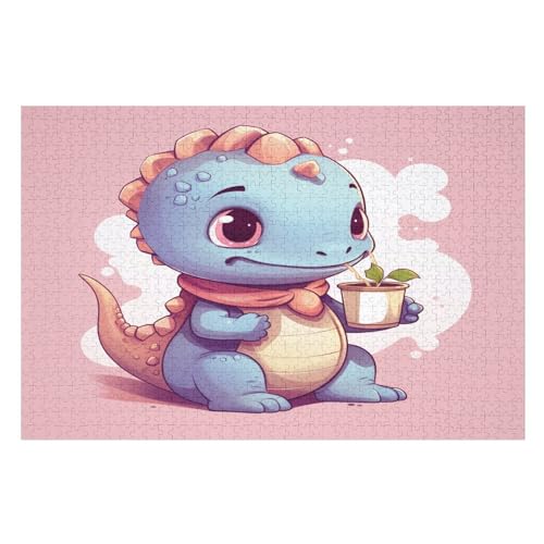 Puzzle Dinosaurier, 1000 Puzzleteile Für Kinder, Holzpuzzles, Geeignet Für Erwachsene Lernspiel, （75×50cm） von DCCCY