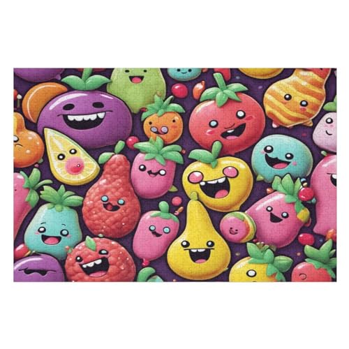 Puzzle Für Erwachsene, 1000 Teile, Obst, Holzpuzzle, Geburtstagsgeschenke, Puzzle Wanddekoration （75×50cm） von DCCCY