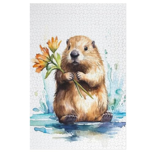 Puzzle Für Erwachsene, Biber, 1000 Puzzleteile Für Kinder, Holzpuzzles, Geeignet Für Erwachsene Lernspiel, 78×53cm Puzzle Für Erwachsene, Biber, 1000 Puzzleteile Für Kinder, Holzpuzzles, Geeignet Für Erwachsene Lernspiel, 78×53cm von DCCCY