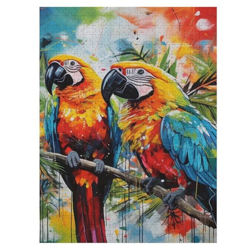 Puzzle Für Erwachsene 500 Teiliges Papagei Puzzles Für Erwachsene Holzbrettpuzzles Denksportaufgaben Für Erwachsene 55×41cm von DCCCY