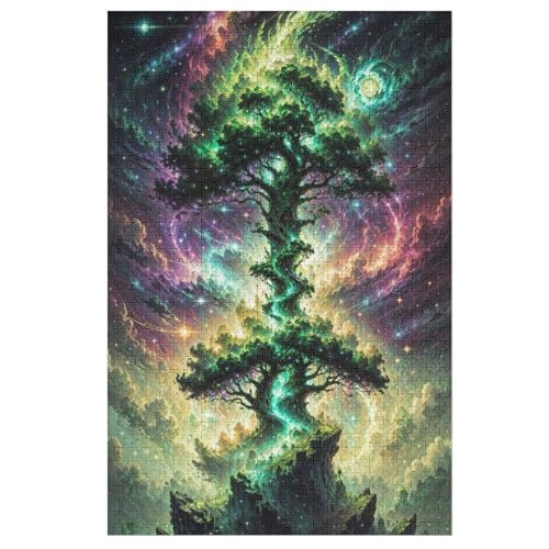 Puzzle Für Kinder, Kosmischer Lebensbaum -Puzzles Für Erwachsene, 1000-teiliges Holzpuzzle Für Jugendliche Und Erwachsene, Tolles 78×53cm Puzzle Für Kinder, Kosmischer Lebensbaum -Puzzles Für Erwachsene, 1000-teiliges Holzpuzzle Für Jugendliche Und Erwachsene, Tolles 78×53cm von DCCCY