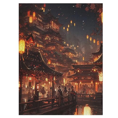Puzzle Japan Style, 500 Puzzleteile Für Kinder, Holzpuzzles, Geeignet Für Erwachsene Lernspiel, 55×41cm von DCCCY