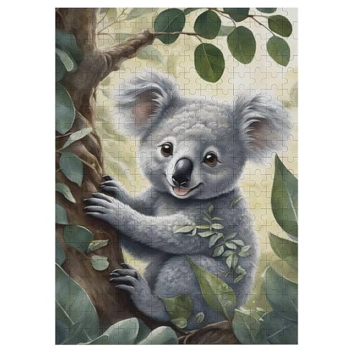 Puzzle Koala, 300 Puzzleteile Für Kinder, Holzpuzzles, Geeignet Für Erwachsene Lernspiel, 42×30cm von DCCCY