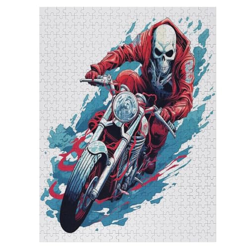 Puzzle Motorcycle, 500 Puzzleteile Für Kinder, Holzpuzzles, Geeignet Für Erwachsene Lernspiel, 55×41cm von DCCCY