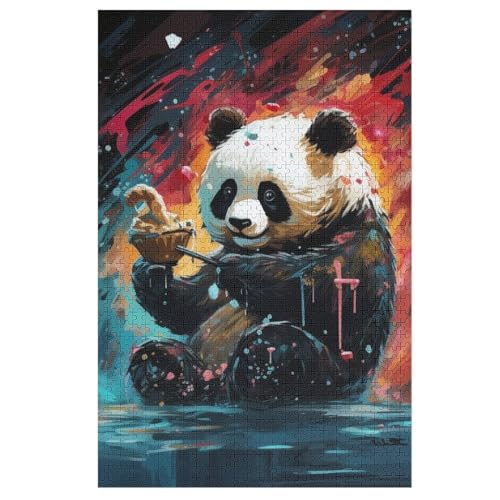 Puzzle Panda, 1000 Puzzleteile Für Kinder, Holzpuzzles, Geeignet Für Erwachsene Lernspiel, 78×53cm von DCCCY