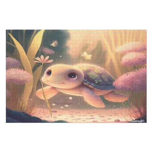 Puzzle Schildkröte, 1000 Puzzleteile Für Kinder, Holzpuzzles, Geeignet Für Erwachsene Lernspiel, （75×50cm） von DCCCY