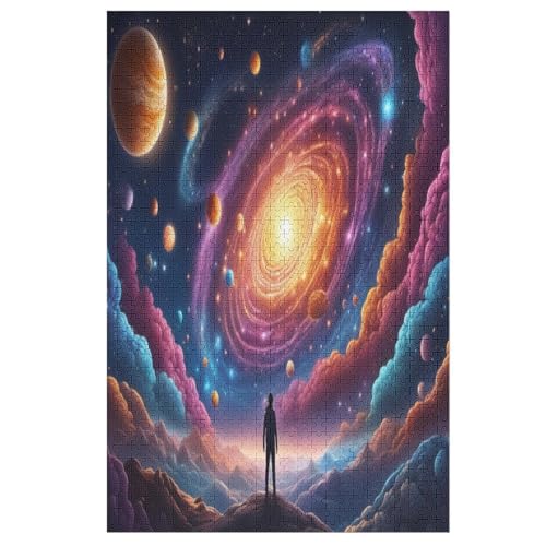 Puzzle Sternenhimmel, 1000 Puzzleteile Für Kinder, Holzpuzzles, Geeignet Für Erwachsene Lernspiel, 78×53cm von DCCCY