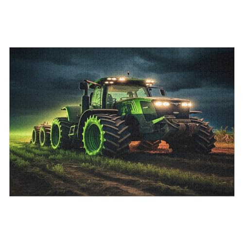 Puzzle Traktor, 1000 Puzzleteile Für Kinder, Holzpuzzles, Geeignet Für Erwachsene Lernspiel, （75×50cm） von DCCCY