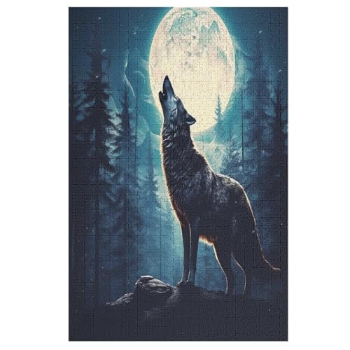 Puzzle Wolf, 1000 Puzzleteile Für Kinder, Holzpuzzles, Geeignet Für Erwachsene Lernspiel, 78×53cm von DCCCY