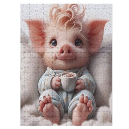 Puzzles Cute Pig, 500-teiliges Holzpuzzle Für Erwachsene Und Kinder Ab 12 Jahren. Tolles Geschenk Für Erwachsene 55×41cm Puzzles Cute Pig, 500-teiliges Holzpuzzle Für Erwachsene Und Kinder Ab 12 Jahren. Tolles Geschenk Für Erwachsene 55×41cm von DCCCY