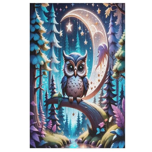Puzzles Eule, 1000 Teile, Puzzle Aus Holz Für Erwachsene Und Kinder Ab 12 Jahren, Lernspielzeug 78×53cm von DCCCY