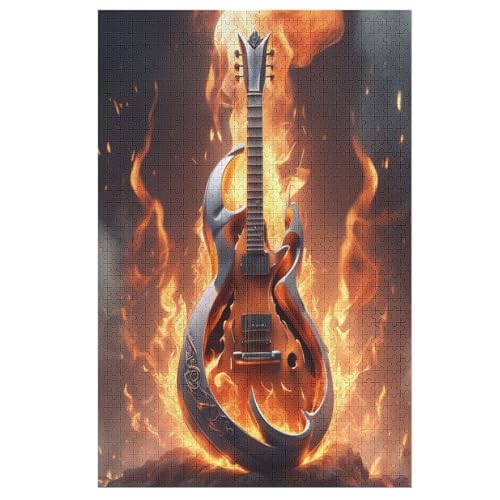 Puzzles Flame Gitarre, 1000-teiliges Holzpuzzle Für Erwachsene Und Kinder Ab 12 Jahren. Tolles Geschenk Für Erwachsene 78×53cm Puzzles Flame Gitarre, 1000-teiliges Holzpuzzle Für Erwachsene Und Kinder Ab 12 Jahren. Tolles Geschenk Für Erwachsene 78×53cm von DCCCY