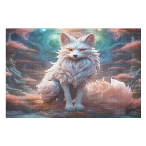 Puzzles Fuchs, 1000 Teile, Puzzle Aus Holz Für Erwachsene Und Kinder Ab 12 Jahren, Lernspielzeug （75×50cm） von DCCCY