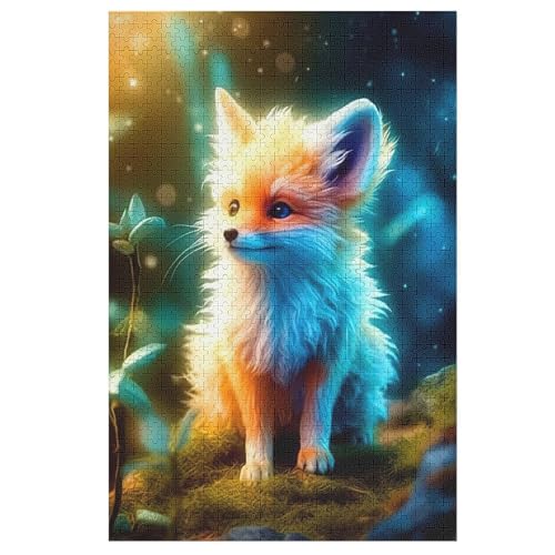 Puzzles Für Erwachsene, 1000 Teile, Fuchs, Kreative Holzpuzzles, Praktisches Spiel, Familiendekoration 78×53cm von DCCCY