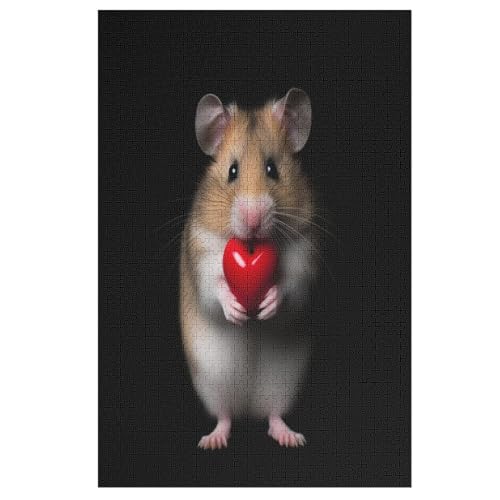 Puzzles Für Erwachsene, 1000 Teile, Hamster, Kreative Holzpuzzles, Praktisches Spiel, Familiendekoration 78×53cm von DCCCY