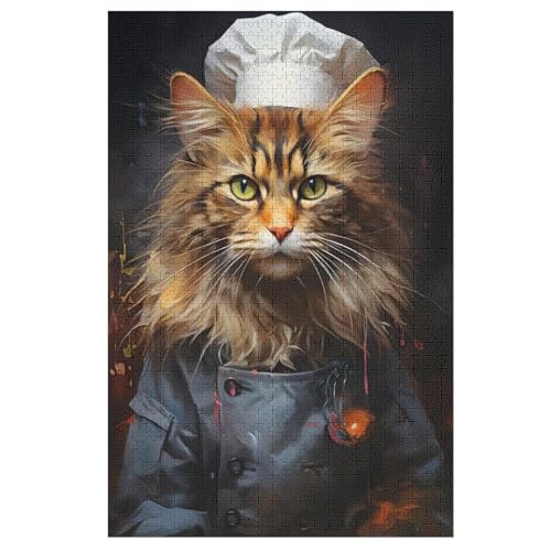 Puzzles Für Erwachsene, 1000 Teile, Katze, Kreative Holzpuzzles, Praktisches Spiel, Familiendekoration 78×53cm von DCCCY