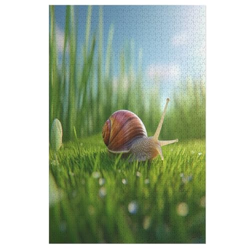Puzzles Für Erwachsene, 1000 Teile, Schnecken, Kreative Holzpuzzles, Praktisches Spiel, Familiendekoration 78×53cm von DCCCY