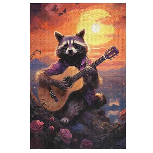 Puzzles Für Erwachsene, 1000 Teile, Tier Raccoon, Kreative Holzpuzzles, Praktisches Spiel, Familiendekoration 78×53cm Puzzles Für Erwachsene, 1000 Teile, Tier Raccoon, Kreative Holzpuzzles, Praktisches Spiel, Familiendekoration 78×53cm von DCCCY
