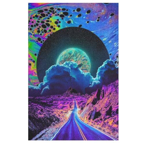 Puzzles Für Erwachsene, 1000 Teile, Traumlandschaft, Kreative Holzpuzzles, Praktisches Spiel, Familiendekoration 78×53cm von DCCCY