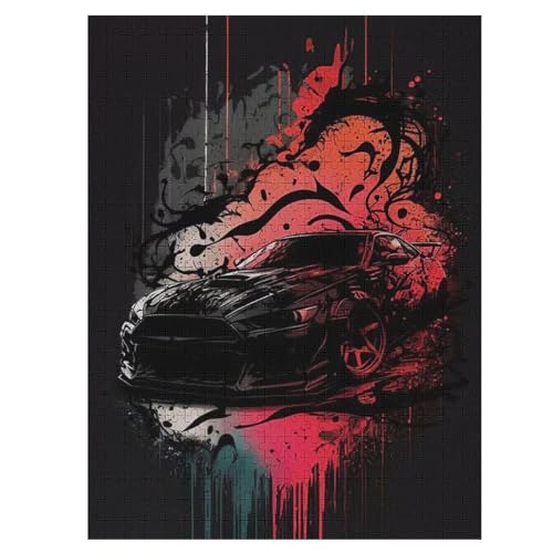 Puzzles Für Erwachsene, 500 Teile, Sports Car, Kreative Holzpuzzles, Praktisches Spiel, Familiendekoration 55×41cm Puzzles Für Erwachsene, 500 Teile, Sports Car, Kreative Holzpuzzles, Praktisches Spiel, Familiendekoration 55×41cm von DCCCY