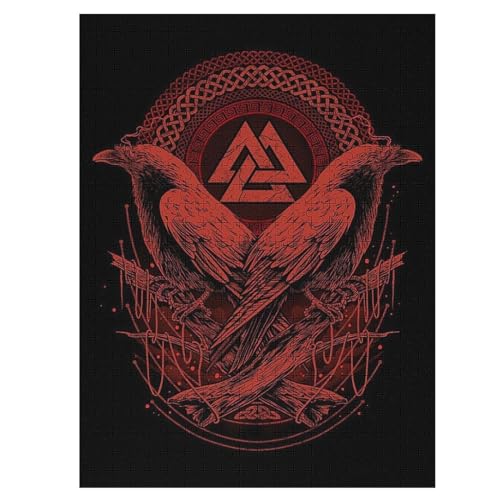 Puzzles Für Erwachsene, 500 Teile, Wikingermythos, Kreative Holzpuzzles, Praktisches Spiel, Familiendekoration 55×41cm von DCCCY
